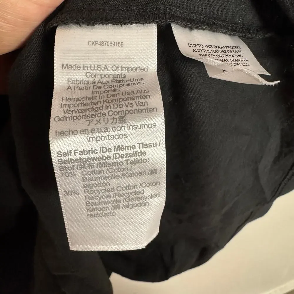 Madewell Premium Standard 01. The Shrunken Tee WMNS XS Black Charcoal Crew Neck